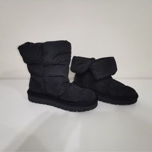 Zara Quilted Nylon Puffer Boots Size 8
